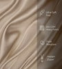 Beige Satin Solid 40x40 inches Cushion Covers Set of 3