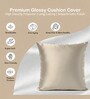 Beige Satin Solid 40x40 inches Cushion Covers Set of 3