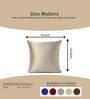 Beige Satin Solid 40x40 inches Cushion Covers Set of 3