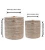 Beige Sea Grass 52 Ltr (2Pcs) Laundry Basket