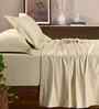 Beige Self Print 300 TC Cotton King Size Bed Sheet with 2 Pillow Covers 23 Collection