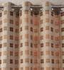 Beige Cotton Geometric 9ft Light Filtering Eyelet 1 Pc Door Curtain