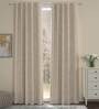 Beige Polycotton Solid 7ft Semisheer Eyelet 1 Pc Door Curtain