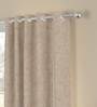 Beige Polycotton Solid 7ft Semisheer Eyelet 1 Pc Door Curtain