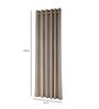 Beige Solid Poly Cotton 9 Ft Light Filtering Eyelet Door Curtains (Set of 2)