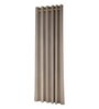Beige Solid Poly Cotton 9 Ft Light Filtering Eyelet Door Curtains (Set of 2)