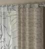 Beige Polyester Traditional 7ft Semisheer Eyelet 4 Pcs Door Curtains