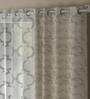 Beige Traditional Polyester 7 Ft Semisheer Eyelet Door Curtains (Set of 4)