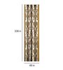 Beige Floral Polyester 9 Ft Semisheer Eyelet Door Curtains (Set of 2)