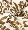 Beige Floral Polyester 9 Ft Semisheer Eyelet Door Curtains (Set of 2)