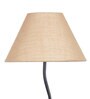 Bumpy Beige Jute Shade Club Floor Lamp With Iron Base