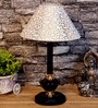 Beige & Gold Shade Table Lamp With Terracotta Base