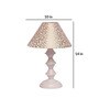 Beige and Gold Shade Table Lamp With Metal Base