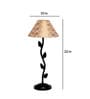 Beige & Gold Shade Table Lamp With Metal Base
