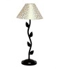 Beige & Gold Shade Table Lamp With Metal Base
