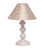 Beige and Gold Shade Table Lamp With Metal Base