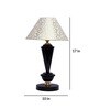 Beige & Gold Shade Table Lamp With Metal Base