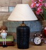 Beige Shade Table Lamp With Terracotta Base
