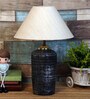 Beige Shade Table Lamp With Terracotta Base