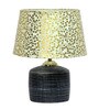 Beige & Gold Shade Table Lamp With Terracotta Base