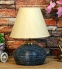 Beige Shade Table Lamp With Terracotta Base