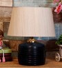 Beige Shade Table Lamp With Terracotta Base
