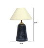 Nigella Beige Fabric Shade Night Lamp With Teracotta Base