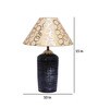 Beige & Gold Shade Table Lamp With Terracotta Base