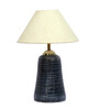Nigella Beige Fabric Shade Night Lamp With Teracotta Base