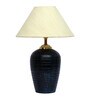 Beige Shade Table Lamp With Terracotta Base