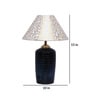 White and Gold Shade Table Lamp With Terracotta Base