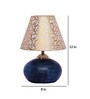 Beige & Gold Shade Table Lamp With Terracotta Base