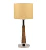 Waitara Beige Fabric Shade Night Lamp With Mango wood Base