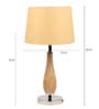 Beige Shade Table Lamp With Wood Base