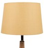 Beige Shade Table Lamp With Wood Base