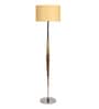 Beige Fabric Shade Club Floor Lamp With Mango wood Base