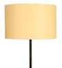 Beige Fabric Shade Club Floor Lamp With Mango wood Base