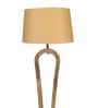 Henry Beige Iron Shade Club Floor Lamp With Wood Base