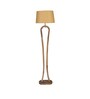 Henry Beige Iron Shade Club Floor Lamp With Wood Base