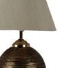 Beige Shade Table Lamp  With Antique Terracotta Base