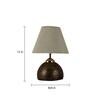 Beige Shade Table Lamp  With Antique Terracotta Base