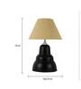 Beige Shade Table Lamp With Black Base