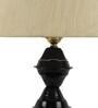 Shubra Beige Fabric Shade Night Lamp With Metal Base