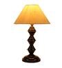 Shubra Beige Fabric Shade Night Lamp With Metal Base