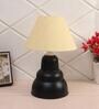 Beige Shade Table Lamp With Black Base