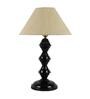 Shubra Beige Fabric Shade Night Lamp With Metal Base