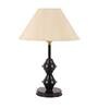 Beige Shade Table Lamp With Black Metal Base