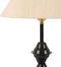 Beige Shade Table Lamp With Black Metal Base