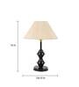 Beige Shade Table Lamp With Black Metal Base