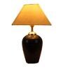 Bezalel Beige Fabric Shade Night Lamp With Teracotta Base